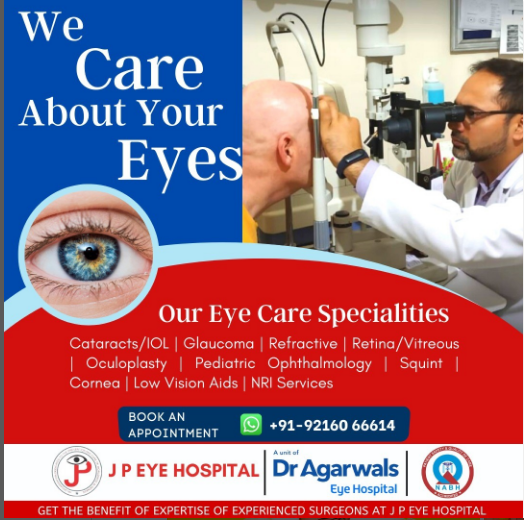 𝐉 𝐏 𝐄𝐲𝐞 𝐇𝐨𝐬𝐩𝐢𝐭𝐚𝐥 - (A Unit of Dr. Agarwal Healthcare Ltd.)

[𝙼𝚘𝚋] : +91-92160 66614, 0172-2266-613
[𝚆𝚎𝚋] : jpeyehospital.in
[𝙼𝚊𝚒𝚕] : jpeye357@gmail.com

#JPEyeHospital #happypatients #eyecare #FamilyEyeCare #EyeCheckup #EyeHospital #eye_specialist