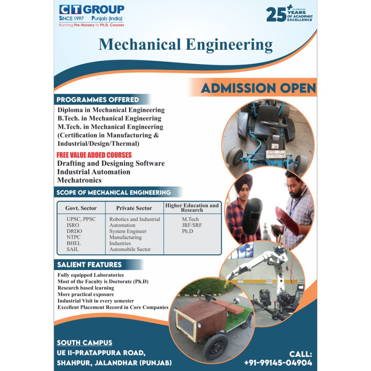 🤔 Are you looking for the apt #engineering course to kickstart your career? ✈️🌿 💪🏻We've got you covered! 💪🏻 #CT Group brings you comprehensive information on mechanical engineering #scopes, #courses, and #add-on courses. #ctgroup #engineering