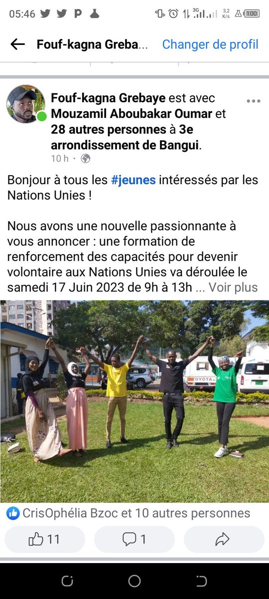 Les organisé une activité de renforcer de capacités pour devenir Volontaire des Nations Unies