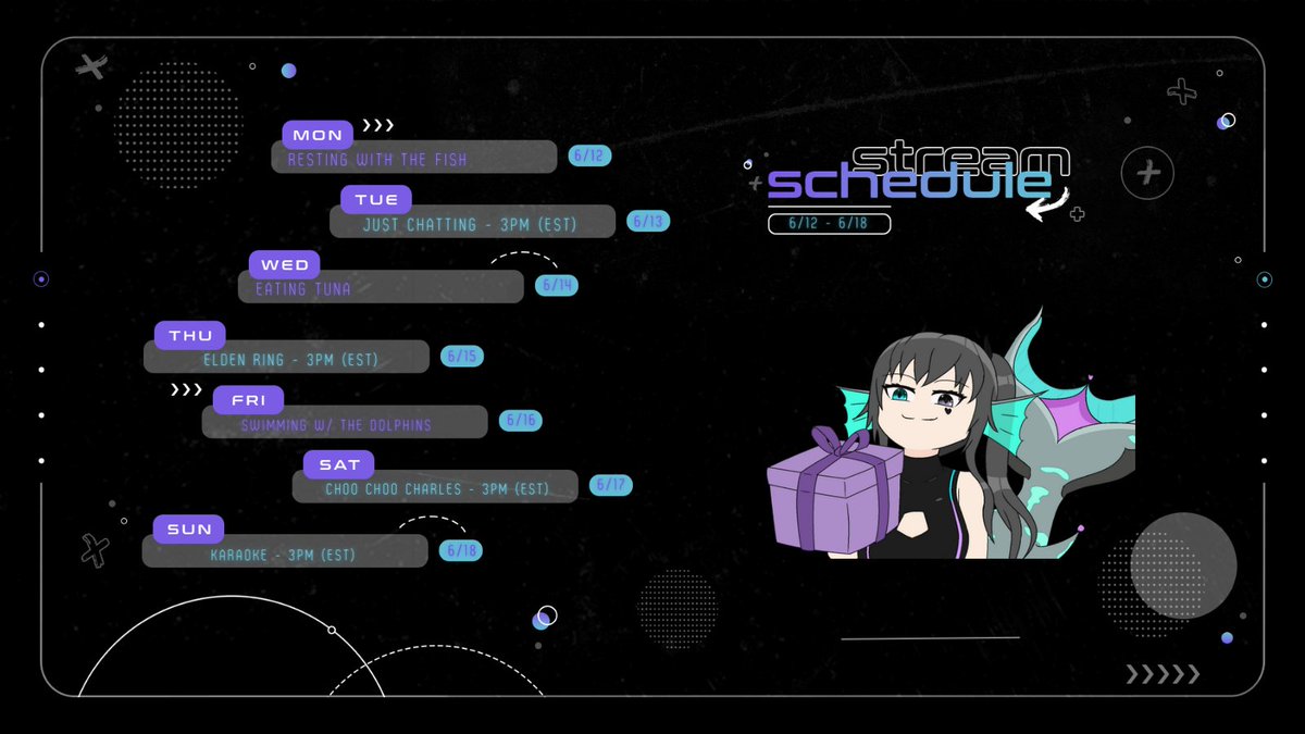 GumiUmiRepost's tweet photo. HERE IS THE NEW STREAM SCHEDULE!! I AM VERY EXCITED FOR THIS WEEK!! 

#indievtuber #vtubersupport #smolvtuber #VTuberUprising #vtuberenglish #fishvtuber #vtubersupportchain #VT #vtuberevent https://t.co/aoKyppU9YC