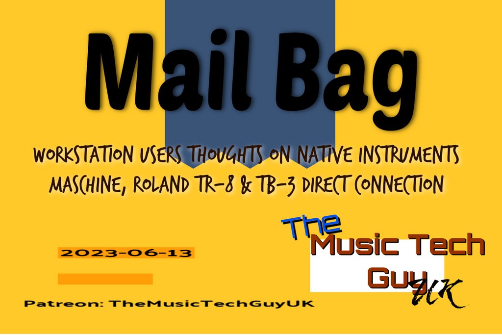 MusicTechGuyUK's tweet photo. Thoughts on Native Instruments MASCHINE, Roland TR-8 &amp; TB-3 direct connection
https://t.co/KxL6WZGCge

#RolandTR8 #RolandTB3 #NativeInstrumentsMaschine #DrumMachine #RolandDrumMachine #Bassline #TB3 #TR8 #Roland
#TheMusicTechGuyUK #MusicTechGuyUK #TMTGCommunity #Musician #MailBag https://t.co/F8LlVYK5Yq