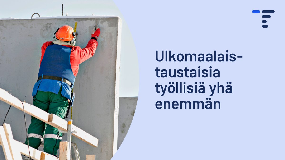 Työllisistä oli ulkomaalaistaustaisia 8,3 % v. 2021 lopussa. 2010-luvulla suomalaistaustaisten työllisten määrä on välillä noussut, välillä laskenut, mihin vaikuttavat myös eläköitymiset. Ulkomaalaistaustaisilla kasvu on jatkunut lähes joka vuosi. Tiedote: tilastokeskus.fi/julkaisu/cl8l7…