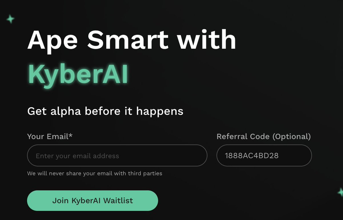 Hướng dẫn cách có thể sử dụng #KyberAI nhanh nhất

Link đăng ký sử dụng tool: kyberswap.com/KyberAI/About?… (Hướng dẫn: x.com/Nickypham_trad…)

Điền form để được duyệt sử dụng sớm: forms.gle/SAmv92RqWMb7N5…

Yêu cầu đã tym và retweet bài post này nhé!