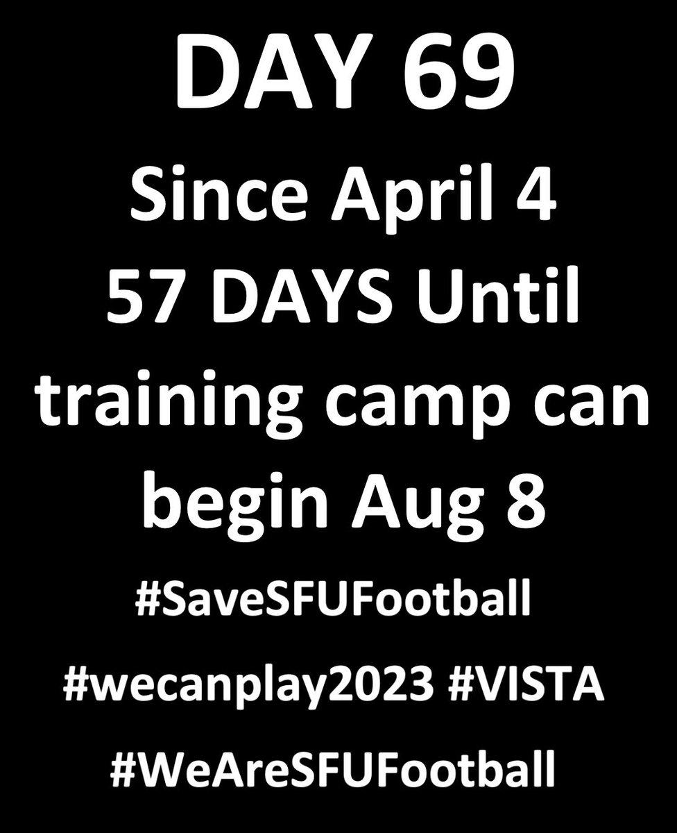 Your football student athletes have sacrificed enough @drjoyjohnson It’s time for @sfu step up and support them.

#wecanplay2023 #VISTA

#SaveSFUFootball 🇨🇦🏈

#WeAreSFUFootball

Sign the petition:
forms.office.com/r/6DSz3ixMsY

@CFL @BCLions @CFLPA @CFL_Alumni @SFU @USPORTSca
