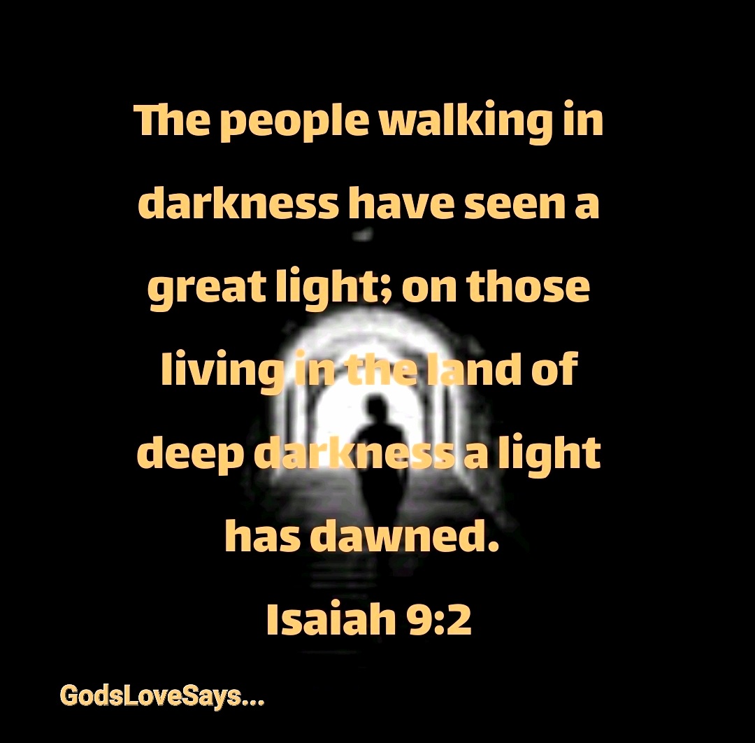 HornettPam's tweet photo. The people walking in darkness have seen a great light; on those living in the land of deep darkness a light has dawned.
☀️🌄
Isaiah 9:2
#GodsLoveSays #Isaiah #people #walking #darkness #greatlight #living #land #deepdarkness #light #dawned https://t.co/8AmhR00v0s