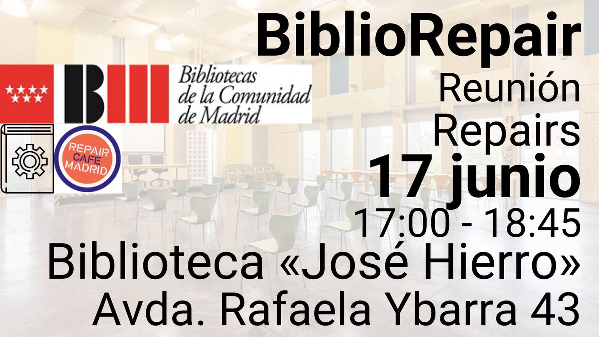 Bibliolab Usera: BiblioRepair (17-06-23) 
vía @MadridRepair 
bibliolabusera.blogspot.com/2023/06/biblio…
#BibliolabUsera #LABBBS