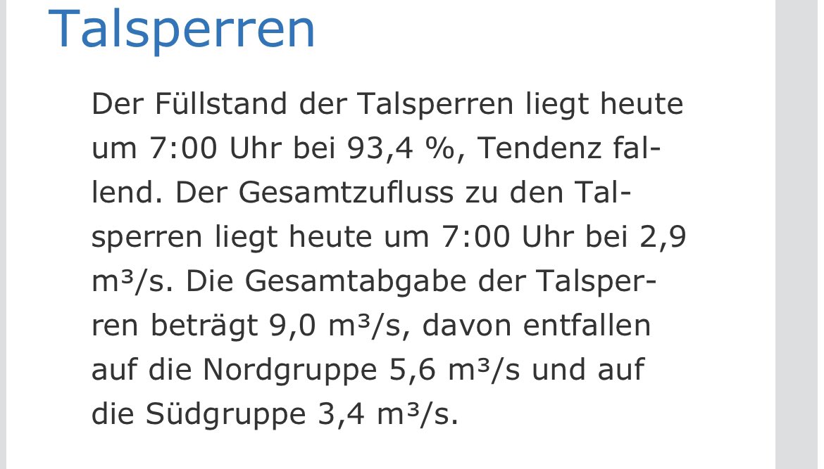 Da wir sowas wir „Grundwasser-Inzidenzwerte“ haben, die Dürrepanik schieben, der kann mit einfachen Mitteln nach den Talsperren und Flusspegeln googeln. So erfahren wir, dass die Talsperren um 93,4% gefüllt sind und der Rhein bei Rheinweiler 223 cm (Mittelwert 189) liegt.
#sommer