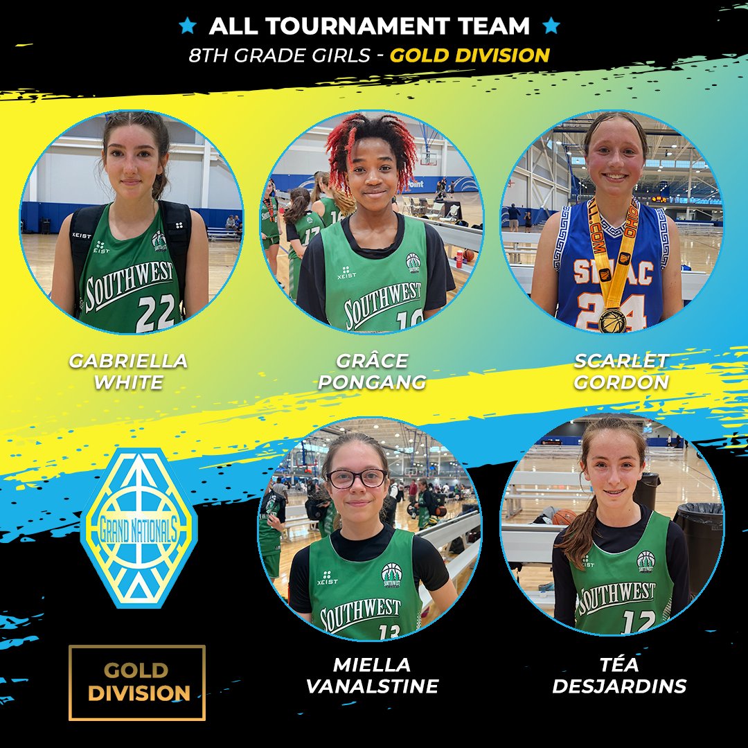 OhioBasketball.com (@ohio_basketball) on Twitter photo #GrandNationals23 8th Grade Girls, Gold All Tournament Team! 🤩 <a href="/swacademywbb/">Southwest Academy Girls Prep</a> <a href="/SMACBasketball/">SMAC Basketball</a> #GrandNationals23 8th Grade Girls, Gold All Tournament Team! 🤩 <a href="/swacademywbb/">Southwest Academy Girls Prep</a> <a href="/SMACBasketball/">SMAC Basketball</a>