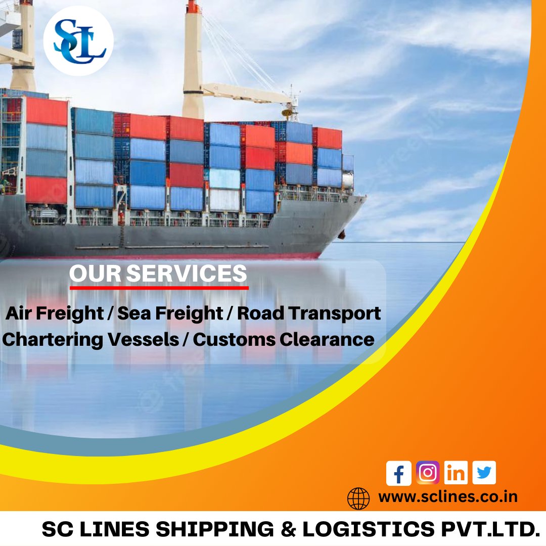 We can provide different type logistics services in the worldwide.
#sclineshippingandlogisticspvtltd
#shippinglines #freightforwarder
#seafreightservices #oceanfreight
#logisticsmanagement #supplychainmanagement
#transportation #business #exportimport
#quality #bestservice #india