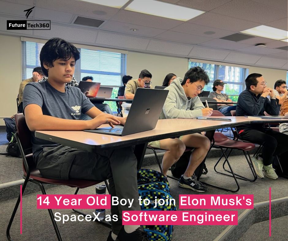 futuretech36's tweet photo. 14 years old boy to join ELON Musk's SpaceX software engineer. 🛰️💻 Follow #futuretech360  for more updates on this inspiring journey to the stars!

#spacexsoftwareengineer #YoungAchievers #DreamBig  #futuretech  #codinggenius #Elonmusk # https://t.co/Yib5b47wEz