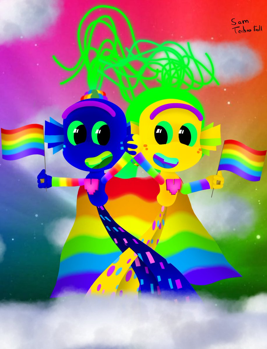 SamTechnoTroll's tweet photo. It is already the month of June the month LGBT 🏳️‍🌈💛💙 @Dreamworks @Trolls @ARamosofficial #Trolls #Trollsworldtour #Trollstopia #TrollsDreamworks #dreamworks #TechnoTroll #Kingtrollex #ReyTrollex #SamTechnoTroll #Samllex 
 #love #Trollsart #LGBT #trollsfanartchallenge https://t.co/PoagyW4biI