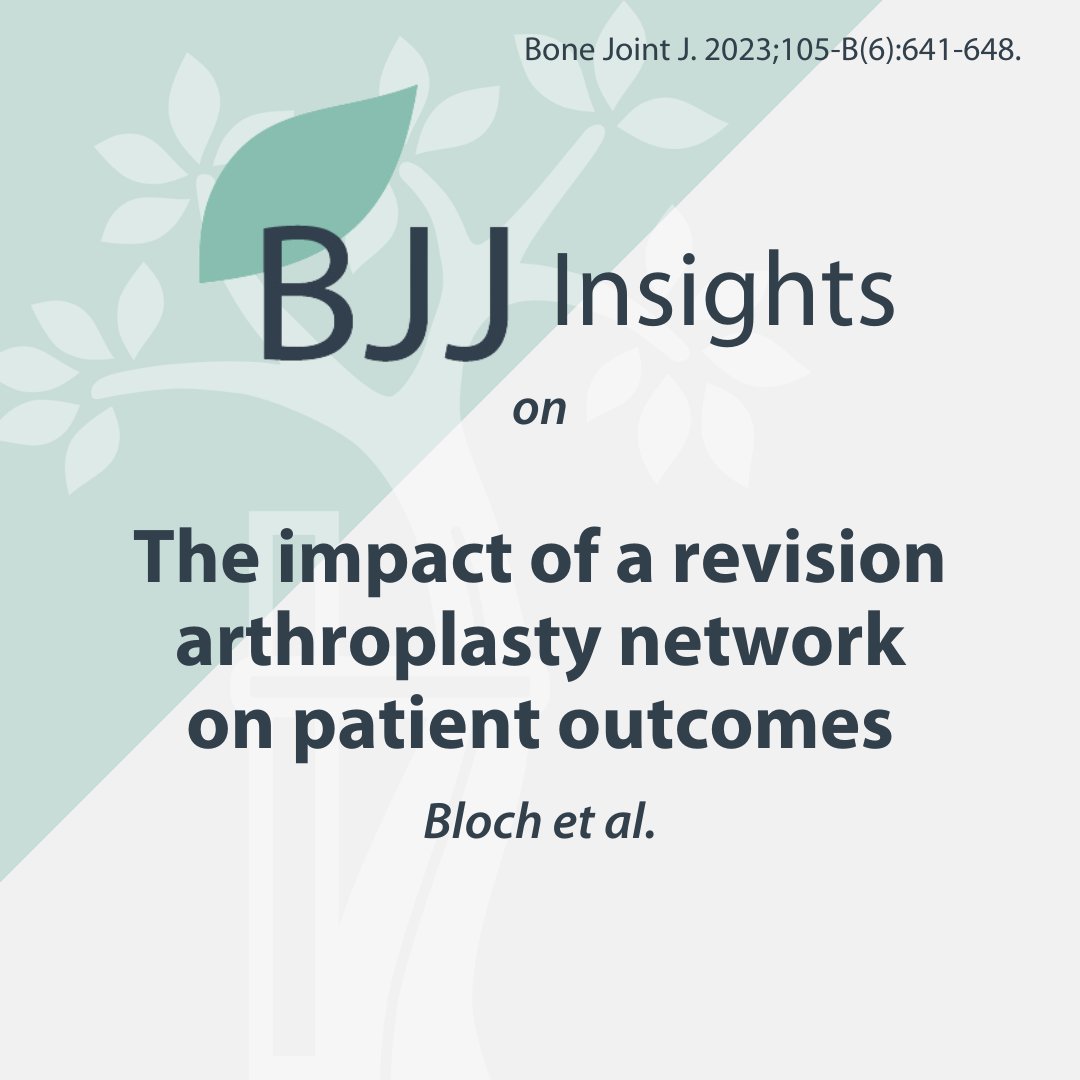 The Bone & Joint Journal (@bonejointj) on Twitter photo Strength in numbers – revision arthroplasty networks concentrate multidisciplinary expertise & maximise volume → better re-revision rates for knees & complication rates for hips.
#Ortho #BJJ <a href="/Bloch_ortho/">Benjamin Bloch</a> <a href="/orthodoc_berber/">Reshid Berber</a> @WilliamKGray1 <a href="/ProfTimBriggs/">Professor Tim Briggs</a>
ow.ly/xE0i50OIKVq Strength in numbers – revision arthroplasty networks concentrate multidisciplinary expertise & maximise volume → better re-revision rates for knees & complication rates for hips.
#Ortho #BJJ <a href="/Bloch_ortho/">Benjamin Bloch</a> <a href="/orthodoc_berber/">Reshid Berber</a> @WilliamKGray1 <a href="/ProfTimBriggs/">Professor Tim Briggs</a>
ow.ly/xE0i50OIKVq