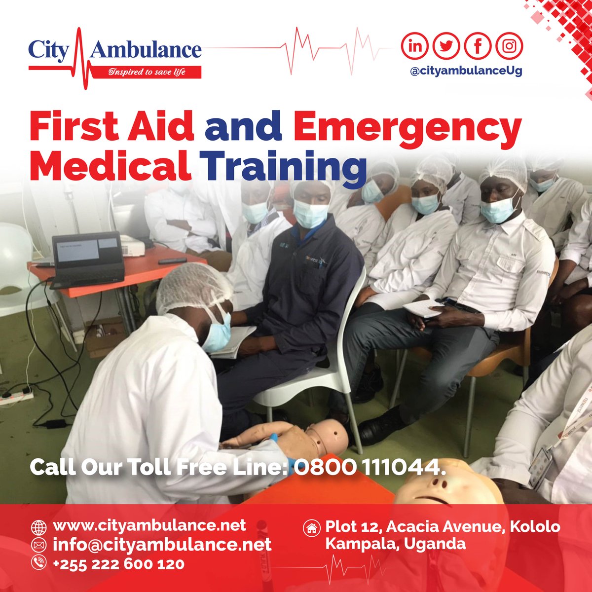 Is your Team well acquainted with First Aid? That very first basic treatment  you could give to someone to save their lives? If No! Call in now to have them trained. #FirstAid #AmbulanceServices #Health #CityMedicals #CityAmbulance #OilandGas #NationalContent