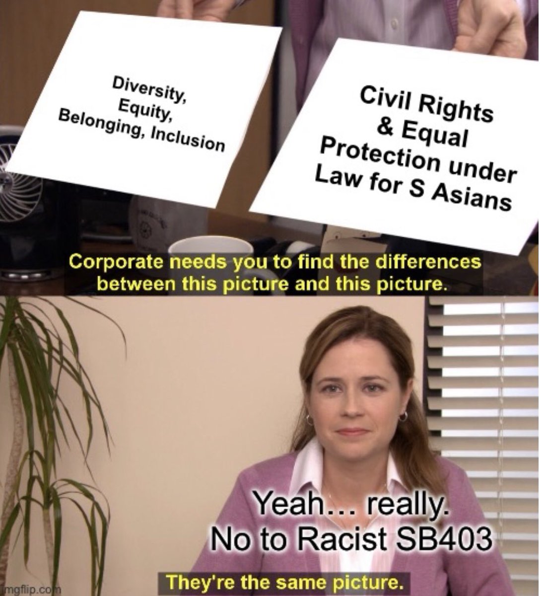 MahaRajah42's tweet photo. @karlmehta @LogicalHindu5 Let’s get the word out. #NoToSB403 #NoToProfiling #NoToHate #NoToStereotyping https://t.co/AUX5ZY3bAi