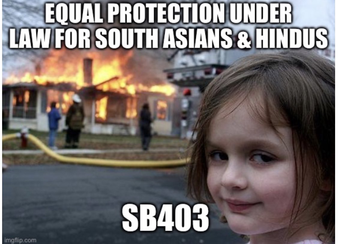 MahaRajah42's tweet photo. @karlmehta @LogicalHindu5 Let’s get the word out. #NoToSB403 #NoToProfiling #NoToHate #NoToStereotyping https://t.co/AUX5ZY3bAi
