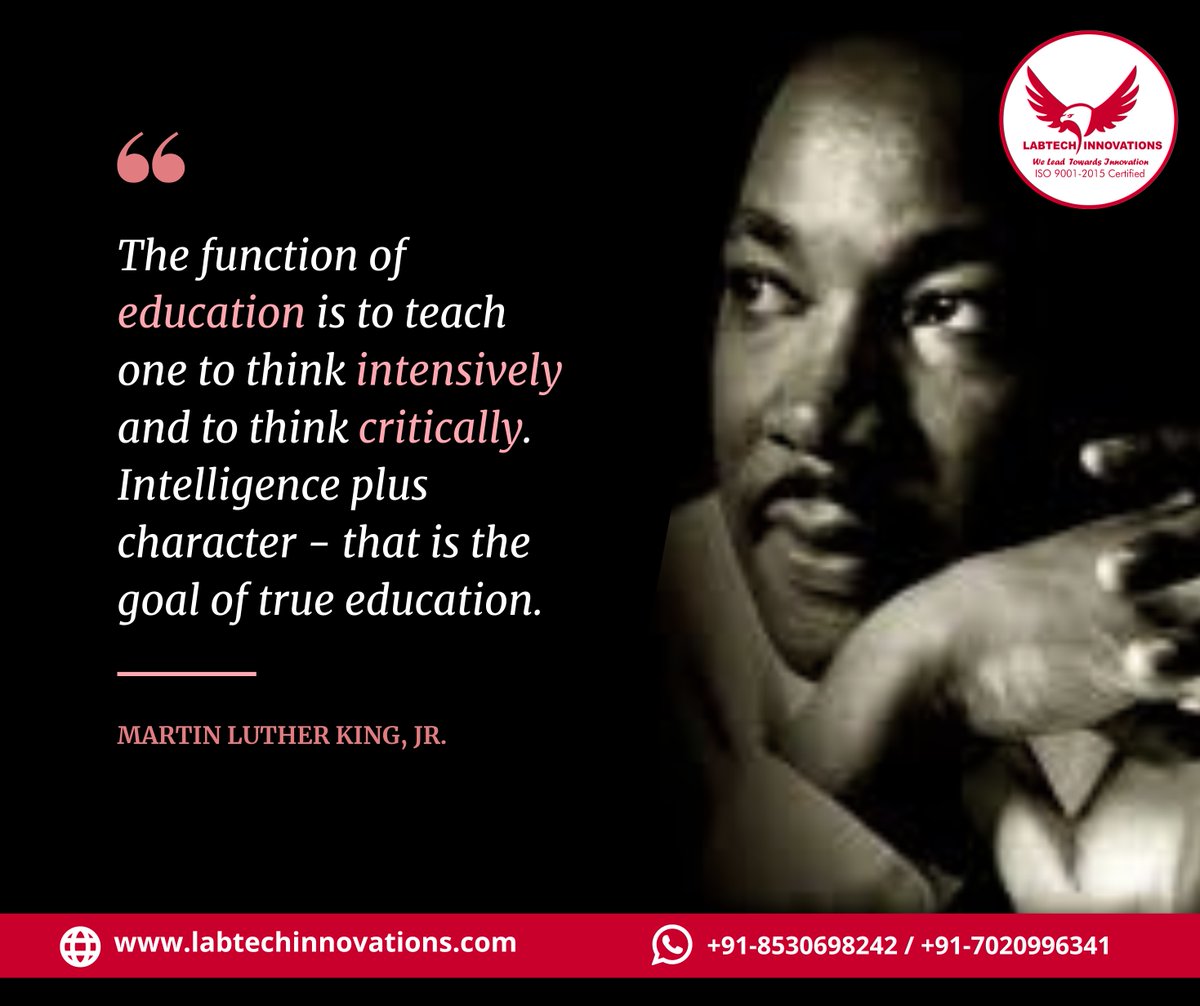 #TrueEducation #educationforall #EducationGoals #EducationInspiration #MLKQuote #martinlutherkingjr #martinlutherkingquotes #educationquotes #quoteoftheday #TrueLearning