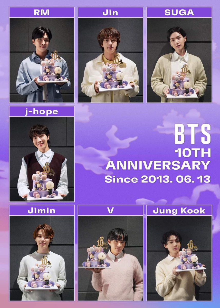 Aivee2018's tweet photo. #Happy10thAnniversaryBTS 
@BTS_twt  💜💜💜💜💜💜💜 https://t.co/yR1zXPkdDm