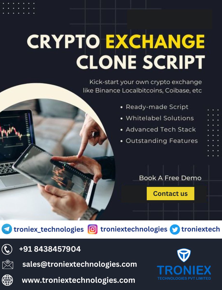 Troniextech's tweet image. #cryptoexchangeclonescript #cryptoexchange #exchangeclonescript #cryptoexchange #cryptoexchangedevelopment #cryptoexchangeclonescript