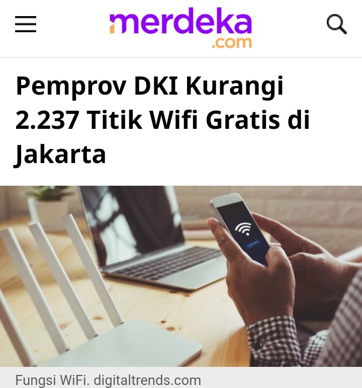 GRUNGE_GO's tweet photo. Pemprov DKI Jakarta mengurangi titik jaringan internet (wifi) di Ibu Kota dari 3.500 titik menjadi 1.263 titik

Setelah dipegang Heru, makin ngawur saja kebijakannya, seharusnya wifi gratis itu merata namanya juga ibu kota, masyarakat ibu kota gak harus kesulitan beli Kuota. 👀 https://t.co/z1FZmdYH42