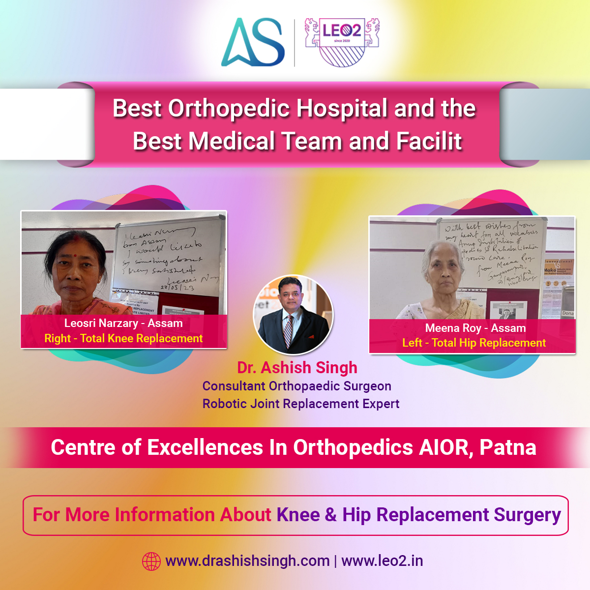 Best Orthopedic Hospital and the Best Medical Team and Facility

#kneereplacement #bonedoctor #anupinstitute #orthopaedichospital #kneereplacement #biharhospital #kneereplacementsurgerypatna #bestkneedoctor #patna #bihar #kneepain #drrnsingh #kneepaintreatmentpatna