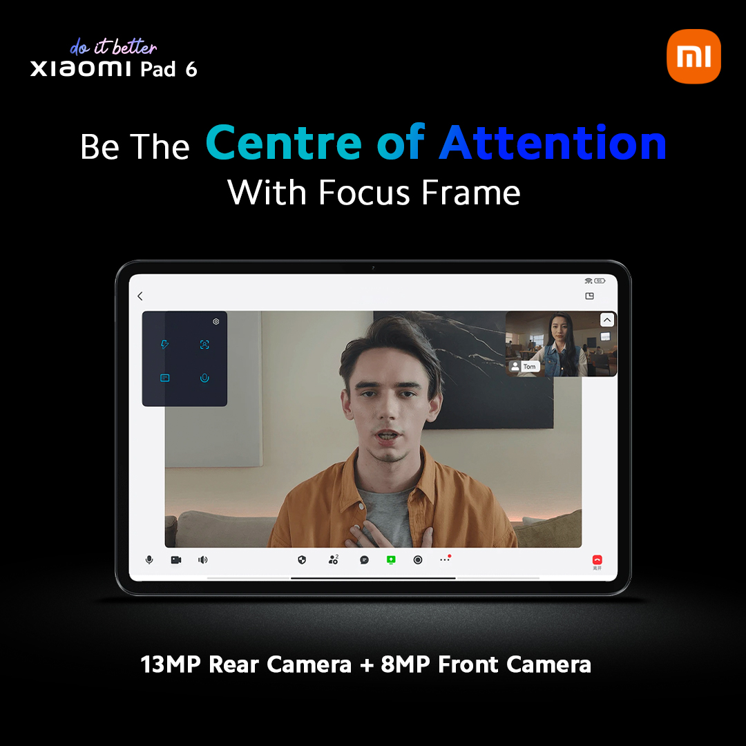 Capture, connect, and conquer with the #XiaomiPad6! Its 8MP front ...