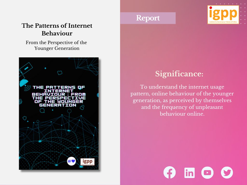 IGPPVMF's tweet photo. .@IGPP  presents interesting insights on 'The #Internet Behaviour: From the Perspective of #YoungerGeneration'

Read the full report: https://t.co/TOwWOUss5m

#screentime #ChildrenOnline #OnlineSafety