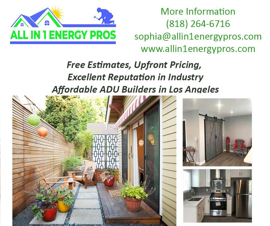 All in One Energy Pros, offers affordable #ADUs, #solarpanel installation and Energy-Efficient #Roofing in #LosAngeles  🏡  Lowest prices in 

allin1energypros.com

#TinyLiving #design #ADU #downsizing #housing #losangeles #AccessoryDwellingUnit #Adu #ModernPrefab