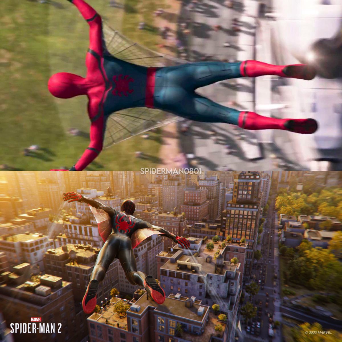 How it started Vs how it’s going

#SpiderManHomecoming 
#MarvelsSpiderMan2
