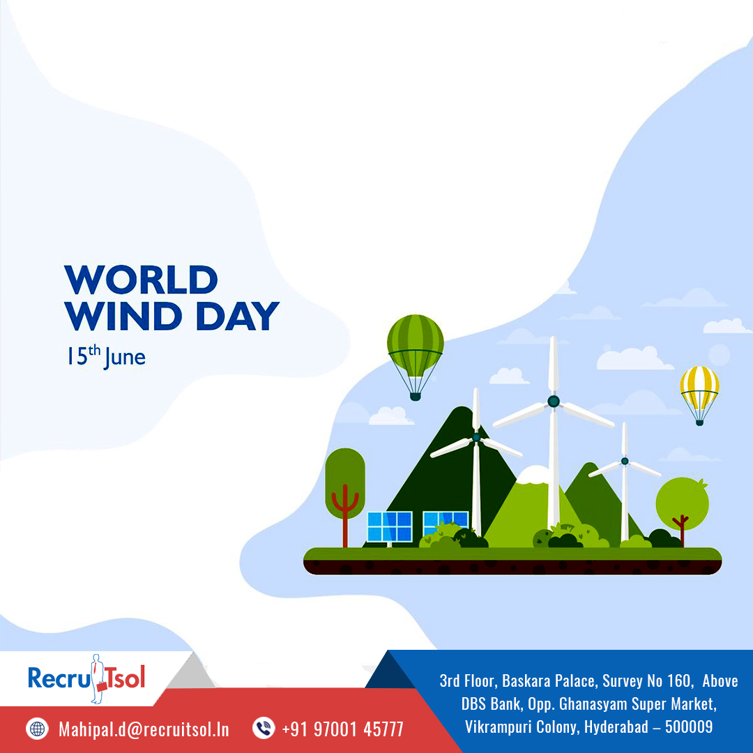 World Wind Day is an annual event celebrated on June 15th to raise awareness about the power and potential of wind energy. 
#worldwindday #worldwindday2023 #worldwinddayjune15th