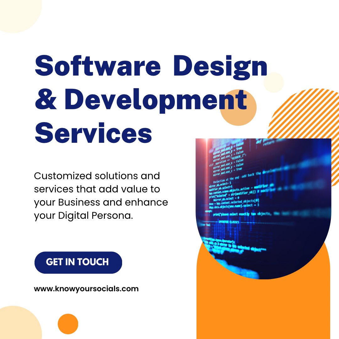 KnowSocials's tweet photo. Using customised business software solutions is meant for improving and streamlining business processes, tasks, data management, and overall customer services.

#softwaredevelopment #softwaredesign #software #onlinebusiness #knowyoursocials💡 https://t.co/2a8VDjz9Nv