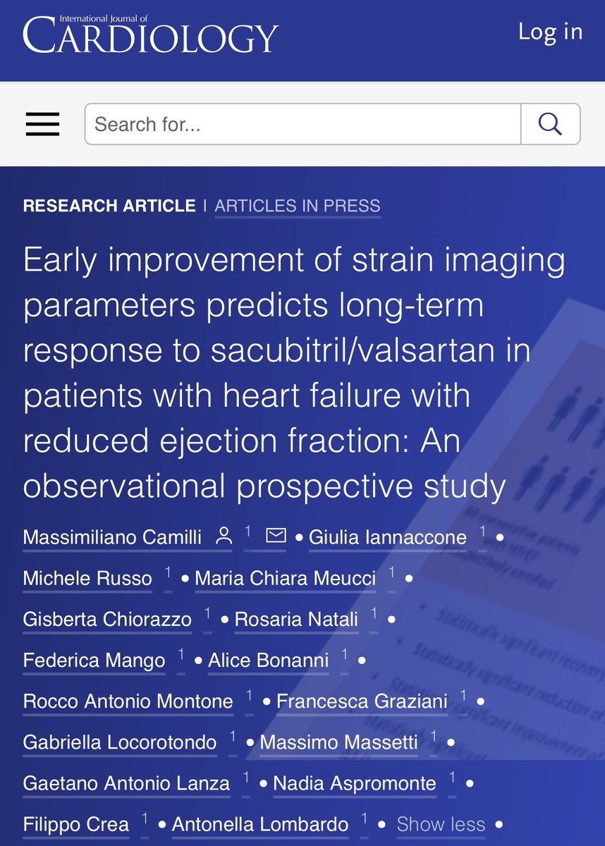 Massimiliano Camilli (@massimi78530343) on Twitter photo 🔬🔬🔬Glad to share our latest paper on strain imaging as a tool to predict long-term response to Sac/Val 💊in #HFrEF patients.🫀🫀 #HeartFailure #echofirst <a href="/ehj_ed/">EHJ Editor-in-Chief</a> <a href="/Anto_Lombard/">Antonella Lombardo</a> <a href="/FGraziani_Grace/">francesca graziani_FG</a> <a href="/GabriellaLocor1/">Gabriella Locorotondo</a> <a href="/GiuliaIannacco2/">Giulia Iannaccone</a> <a href="/meucci_chiara/">Maria chiara meucci</a> 🔬🔬🔬Glad to share our latest paper on strain imaging as a tool to predict long-term response to Sac/Val 💊in #HFrEF patients.🫀🫀 #HeartFailure #echofirst <a href="/ehj_ed/">EHJ Editor-in-Chief</a> <a href="/Anto_Lombard/">Antonella Lombardo</a> <a href="/FGraziani_Grace/">francesca graziani_FG</a> <a href="/GabriellaLocor1/">Gabriella Locorotondo</a> <a href="/GiuliaIannacco2/">Giulia Iannaccone</a> <a href="/meucci_chiara/">Maria chiara meucci</a>