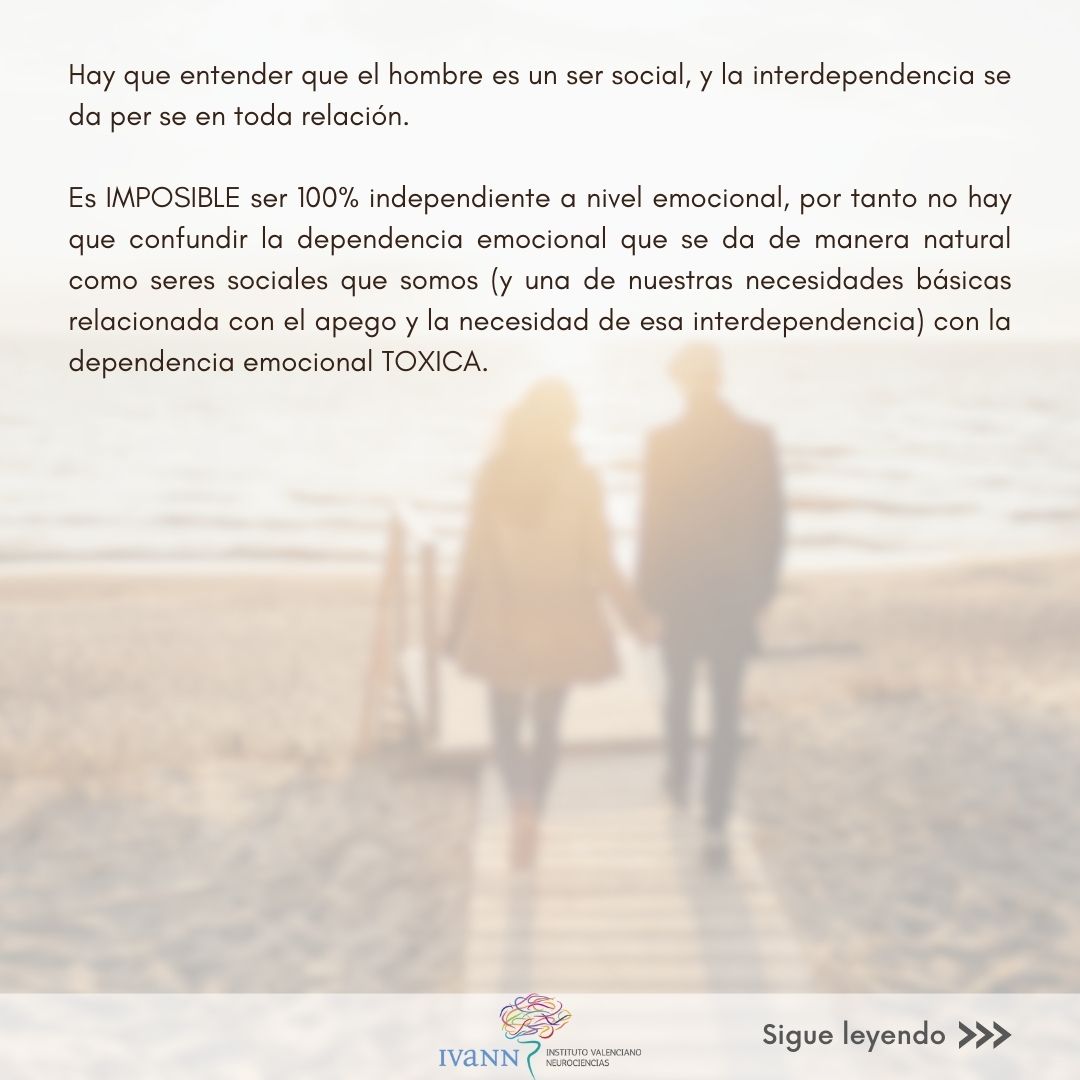 IvannNeurocien's tweet photo. Muchos/as de nuestros/as pacientes llegan a consulta con la sensación de que dependen de otra persona: pareja, padres, amigos... "Sufro dependencia emocional y no soy yo mismo". https://t.co/0zdFiyOgbF
