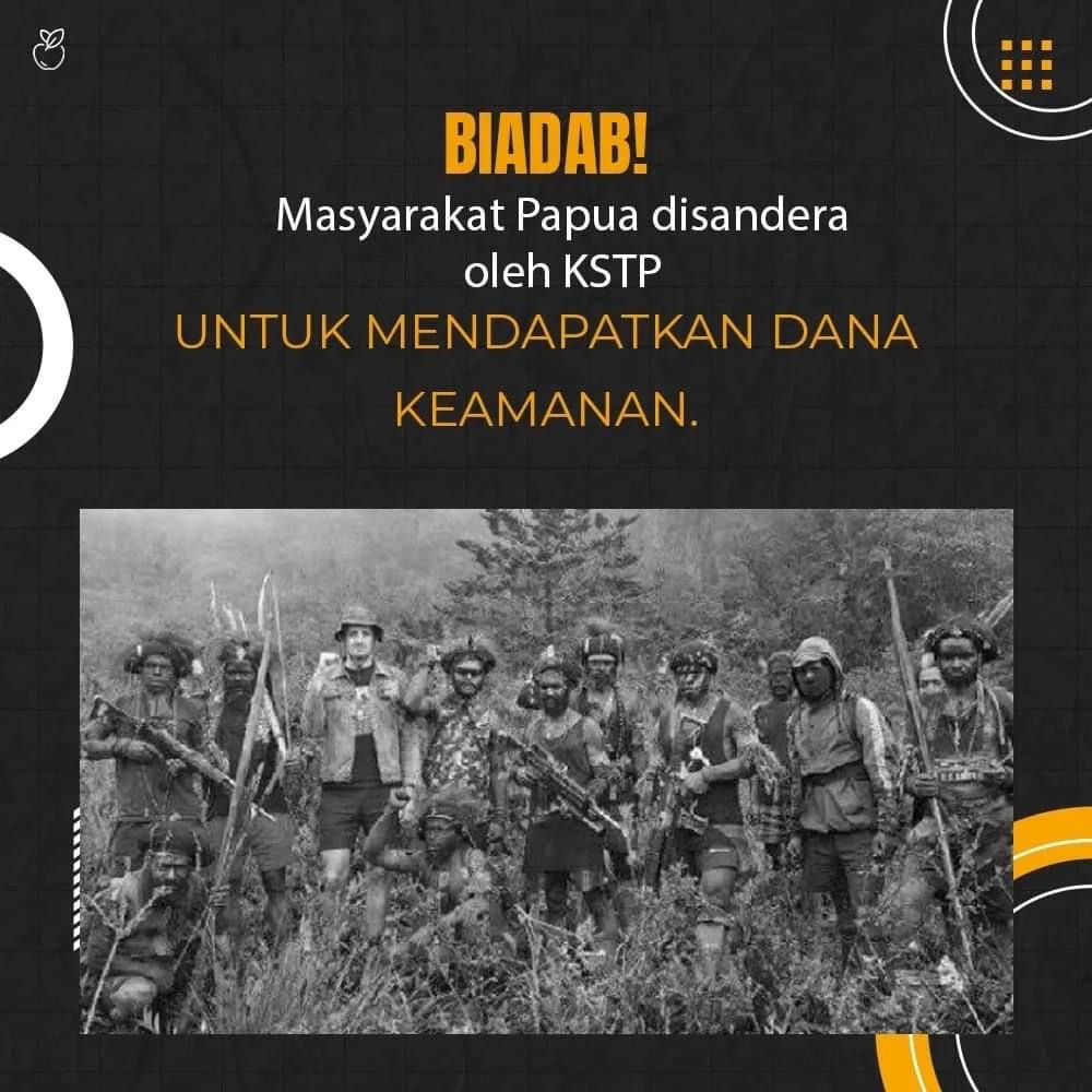 BudimanKayun's tweet photo. KST Papua menggunakan berbagai cara untuk melancarkan propaganda dan teror kepada masyarakat. Mereka tidak segan memberikan disinformasi di masyarakat untuk menciptakan konflik. 

#TumpasKSTpapua #KSTPapuaBiadab #PapuaNKRI #PapuaIndonesia https://t.co/fncG4UVPbI