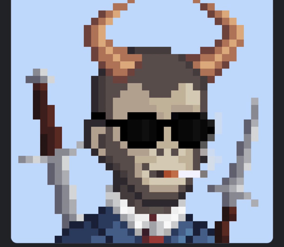 oceansinatra's tweet photo. Minted 3 @SinsOnEth - getting some wagdie vibes here. https://t.co/8reLd65w8G
