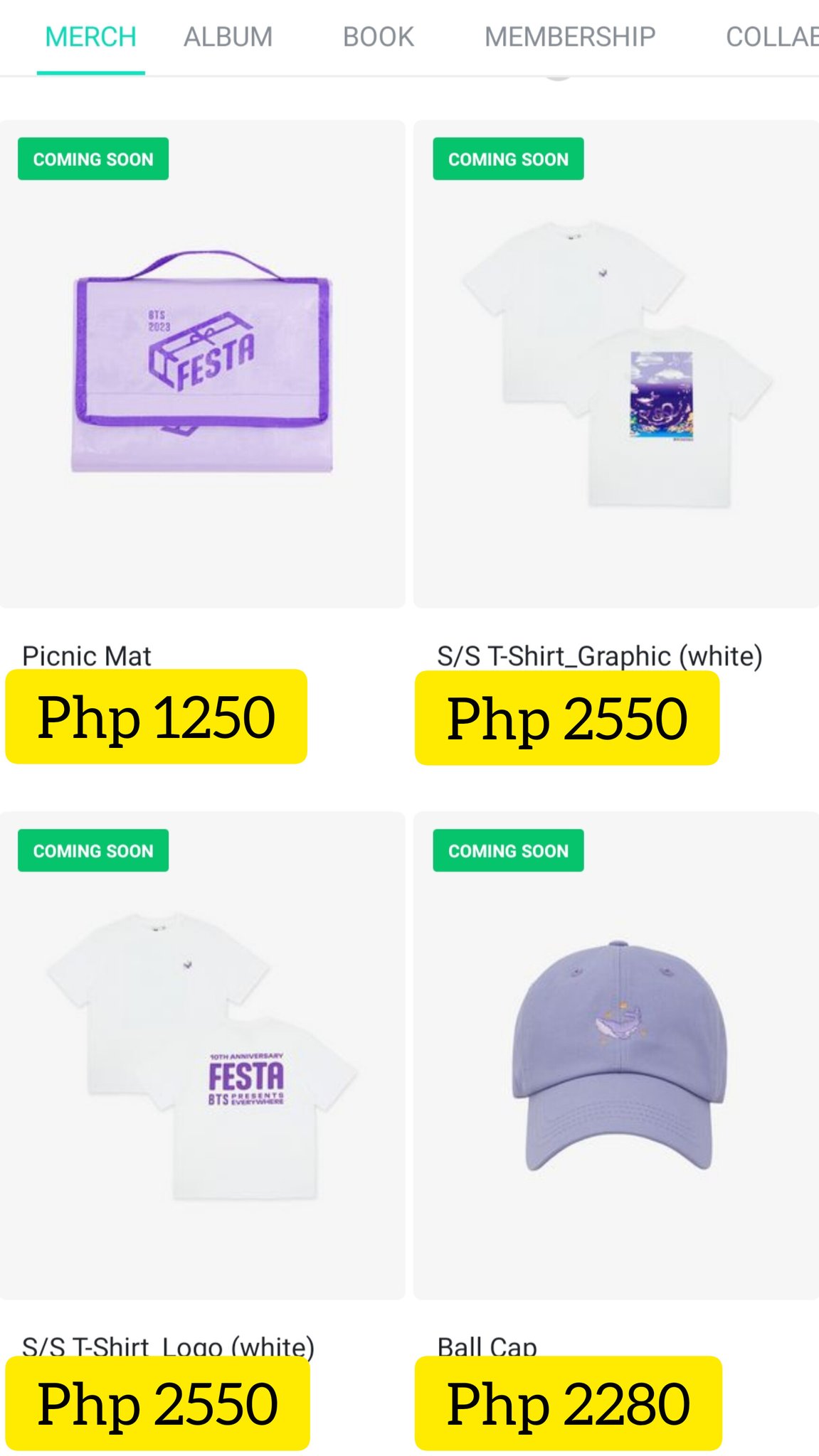 BTS 2023 FESTA キャップ&Tシャツ