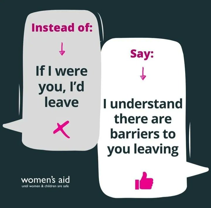 By understanding the many barriers that can stop a victim-survivor escaping an abusive relationship we can begin to support them to make the best &amp; safest decision for them, while holding abusers solely responsible for their behaviour. #supportsurvivors #pivottotheperpetrator