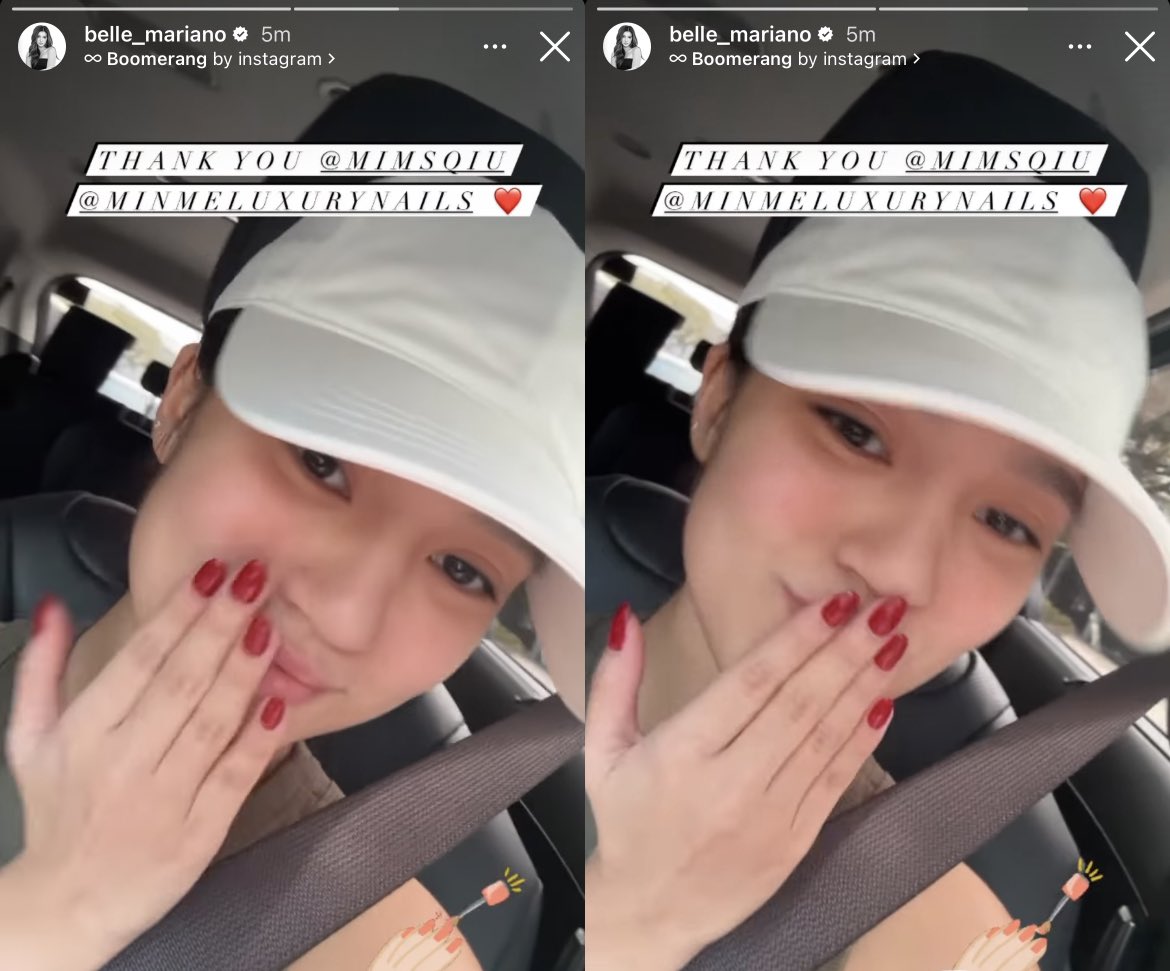 belle’s igs!🫶🏻
pamper day for this beautiful bella💅🏻
luv the red nails!😉

#BelleMariano
