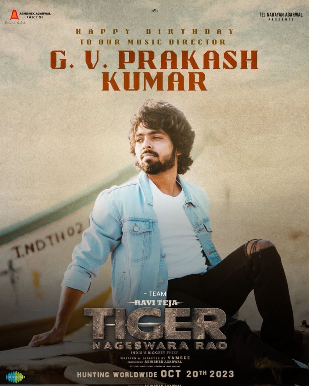 Happy birthday GV PRAKASH KUMAR. 
May this day brings you a lot of happiness and joy. 