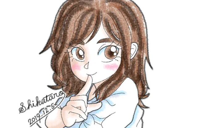 ふふっ時には秘密も必要よ みたいな感じ  過去絵  #イラスト #オリジナル #CLIPSTUDIOPAINT
