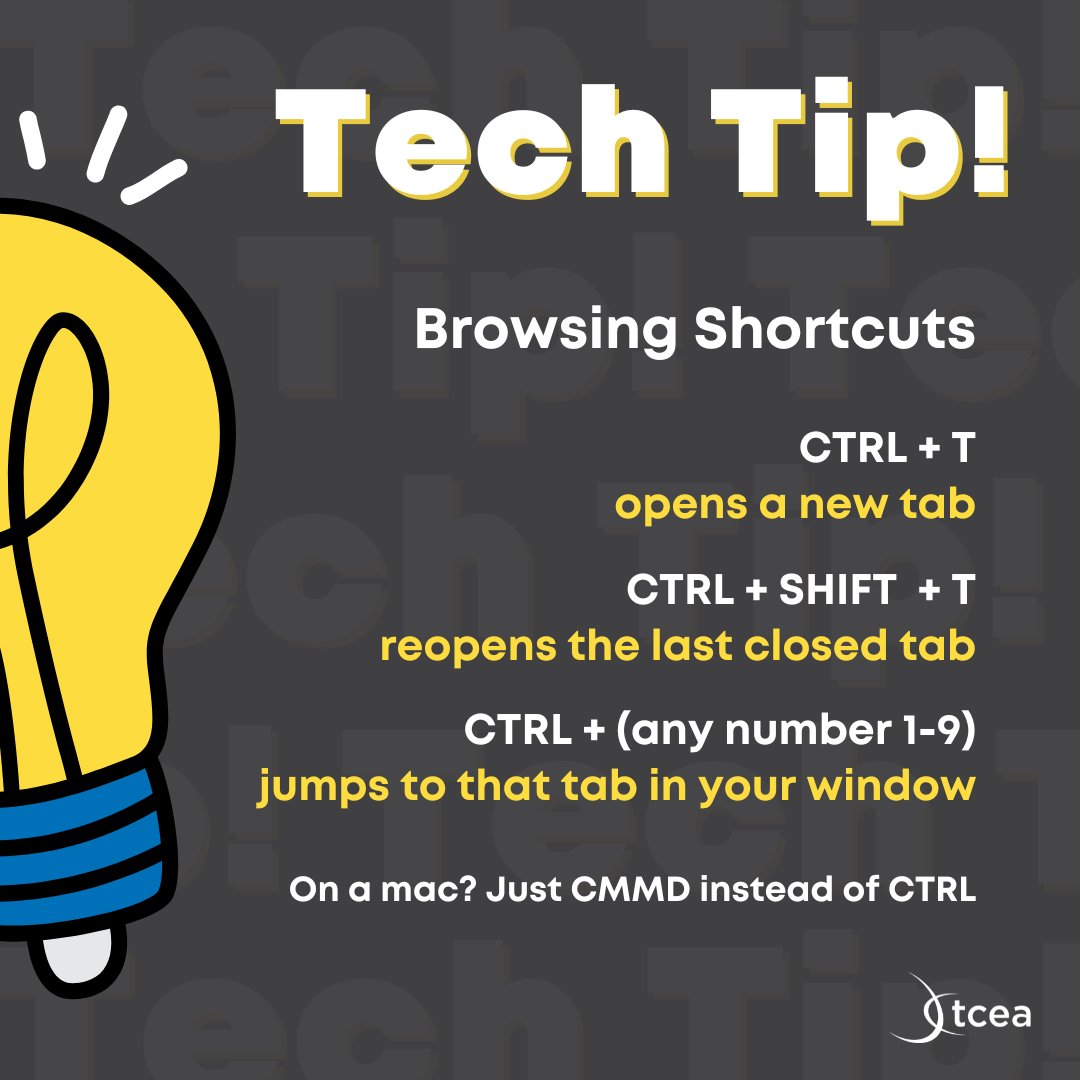 TCEA's tweet photo. 💡💡💡 That third one is a GAMECHANGER! 

#shortcuts #edtech #techtips https://t.co/XpEvocyuae