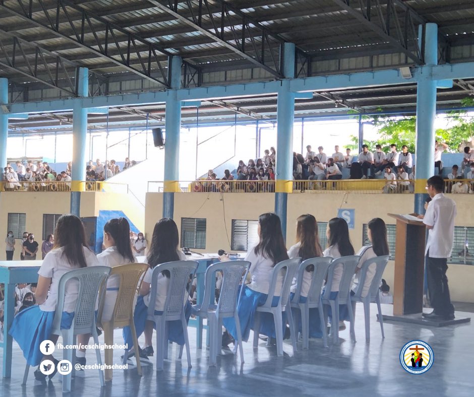 ccschighschool's tweet photo. It is our pride &amp; honor to show you the State of the Department Address of the current CCSC Executive Board last May 18, 2023 at the Canossa College Court of Thanks. ⚖️ https://t.co/BmpOeYgBGe
