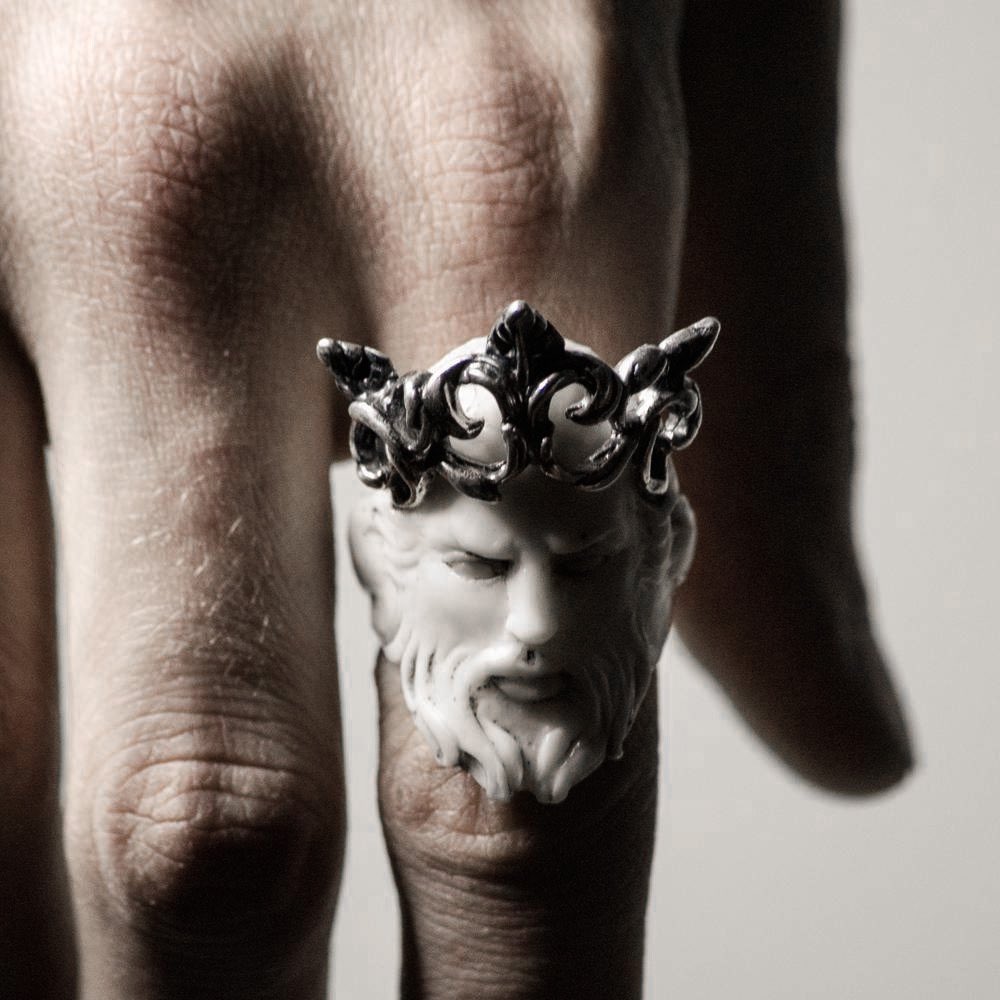 Greek mythology rings by Macabre Gadgets.