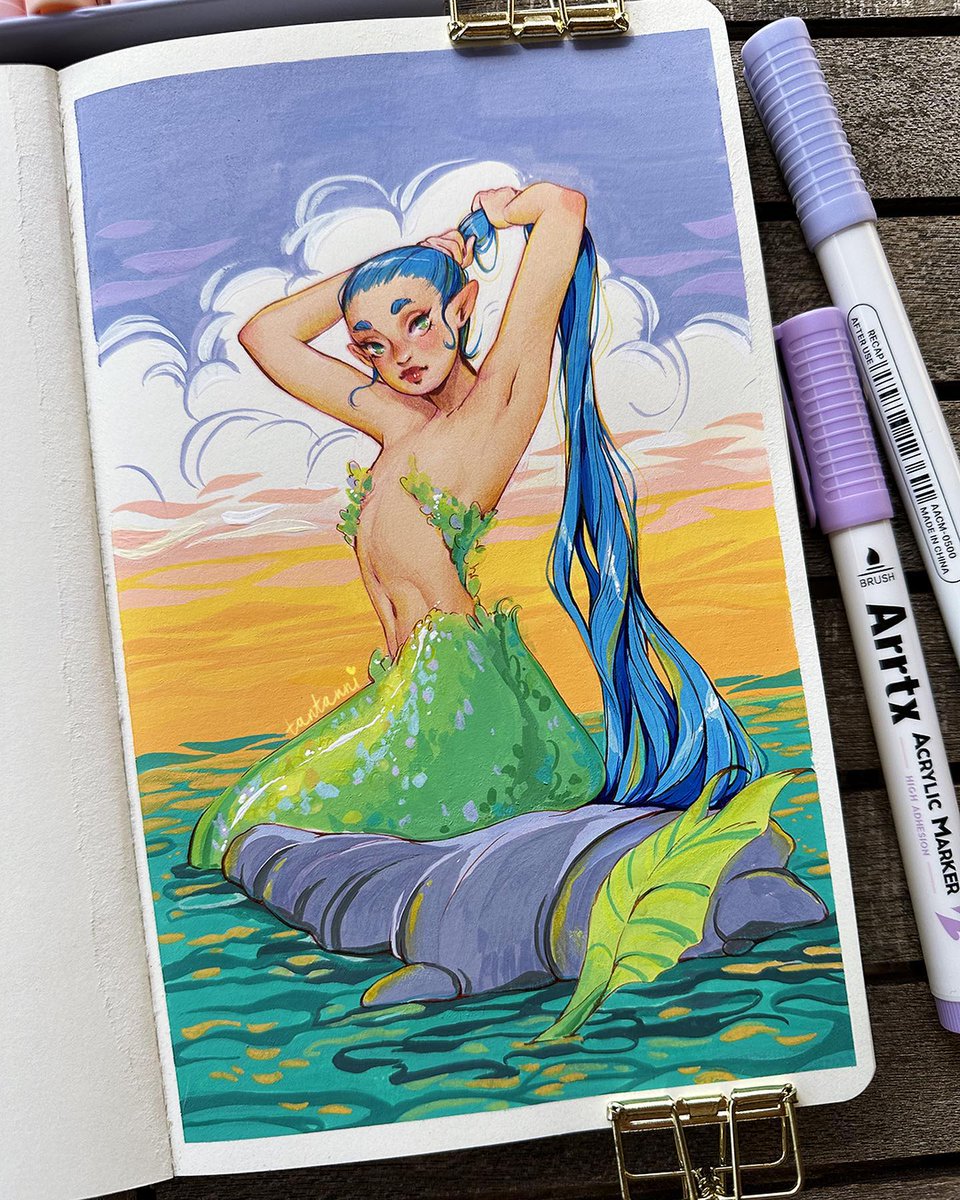 🏖In our memory, there always have a legend about Mermay, what kind of mermaid is on your mind? Comment and let us know your ideas.
🧜‍♀Let us view a mysterious mermaid from IG artist: tantanni#arrtxart #drawwitharrtx #markerart #markerartist #mermay2023 #mermaidart #illustrator