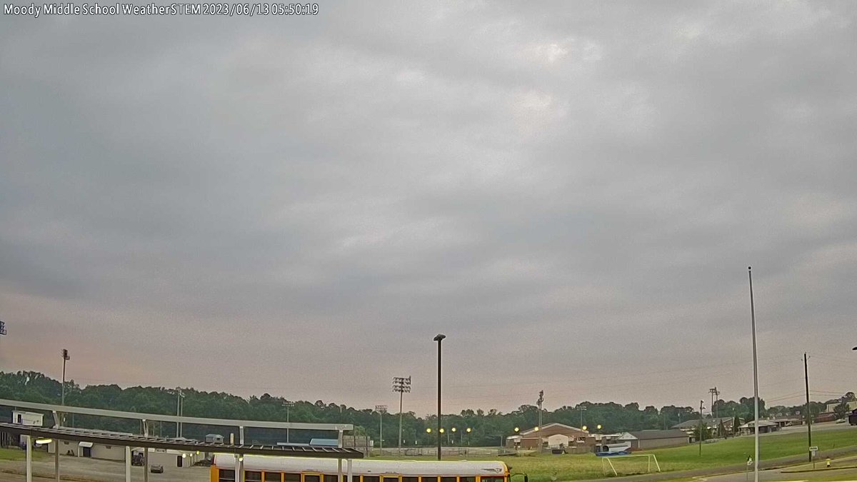 Moody Middle School at sunrise and it's 63.8 F.