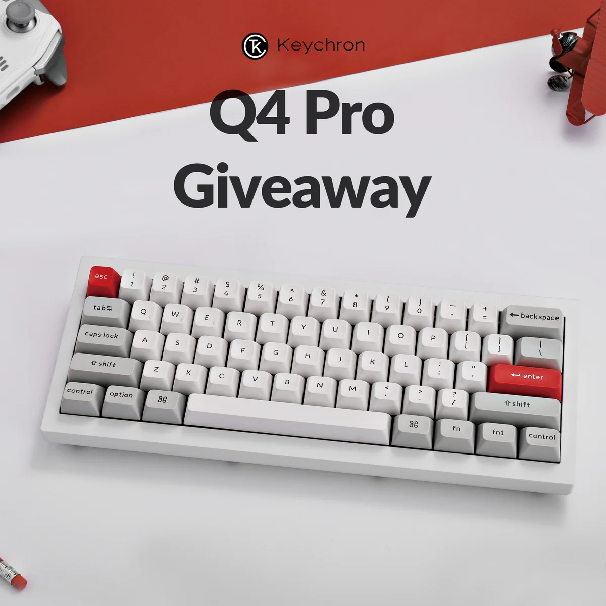 To celebrate the release of Keychron Q4 Pro, we are giving away one Q4 Pro to a lucky winner🎉. The winner will be announced on June 19.

Retweet and join #giveaway👉🏻 https://gleam.io/tdLLJ/keychron-q4-pro-giveaway

Order here👉🏻https://bit.ly/42Gw3bA
