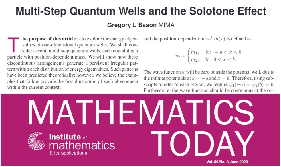 BasonGreg's tweet image. Delighted to see my article in print in Mathematics Today! @IMAmaths 

#inversemethods #inverseproblems #solotoneeffect #eigenspectra