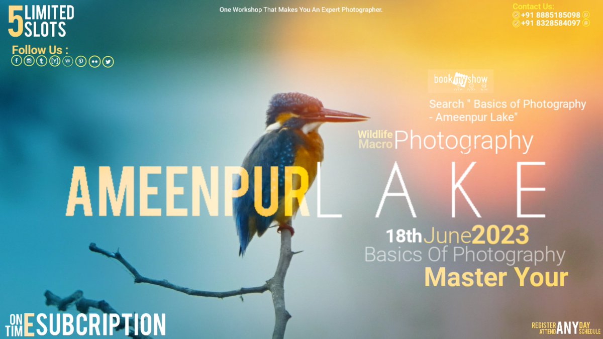 This #sunday at #ameenpurlake, Master Your #PhotographyBasics

Join #Photofountain, search in #BookMyShow 'Basics of Photography - Ameenpur Lake'