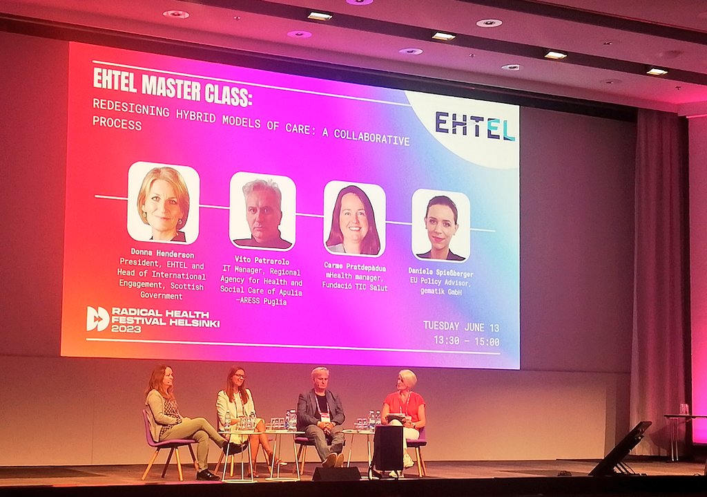 EHTEL Secretariat (@ehtel_ehealth) on Twitter photo The EHTEL Master Class is in full swing! 🎓
Join <a href="/DonnaTECScot/">Donna Henderson 🏴</a>, <a href="/AressPuglia/">AReSS Puglia</a>, <a href="/gematik1/">gematik</a> and <a href="/ticsalut/">TIC Salut Social</a> to learn why and how organisational systems need to change to accomodate new technology, when redesigning #hybridcare ⚕️ The EHTEL Master Class is in full swing! 🎓
Join <a href="/DonnaTECScot/">Donna Henderson 🏴</a>, <a href="/AressPuglia/">AReSS Puglia</a>, <a href="/gematik1/">gematik</a> and <a href="/ticsalut/">TIC Salut Social</a> to learn why and how organisational systems need to change to accomodate new technology, when redesigning #hybridcare ⚕️