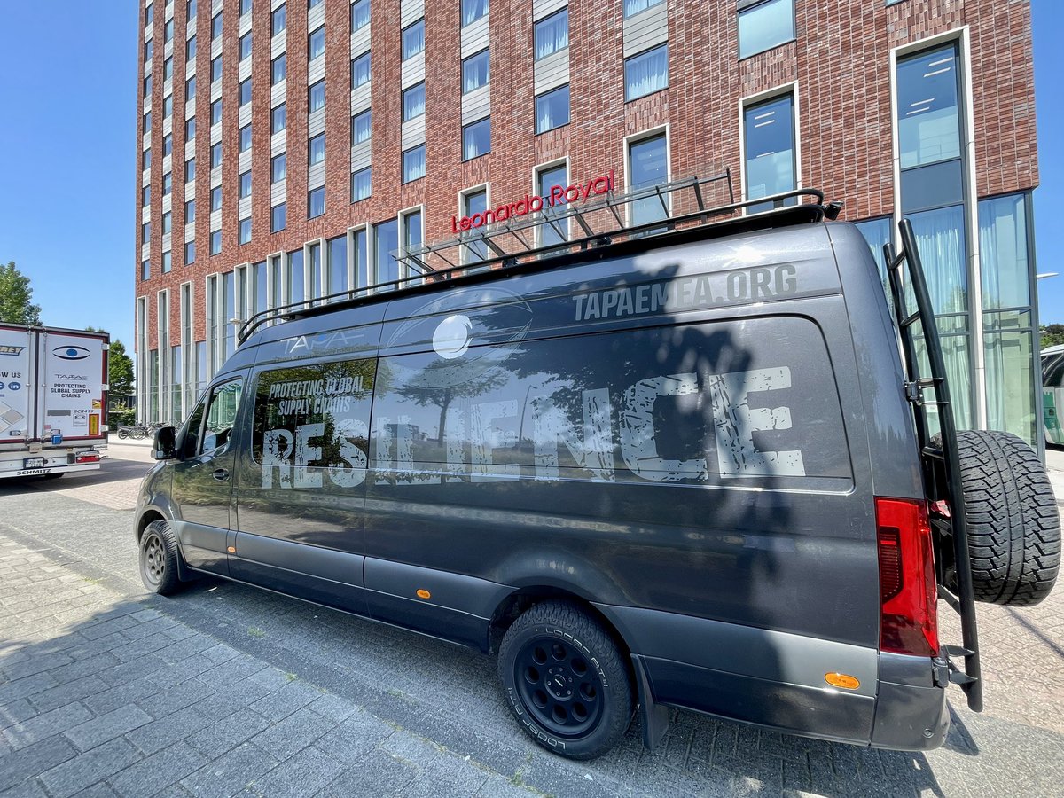 tapaemea's tweet photo. Some of our #exhibitors have already arrived in #Amsterdam to set up for our Resilience@Risk #Conference starting tomorrow...and some are really arriving in style! @MapleSecurity #Caffrey https://t.co/r1a6YMZHAD