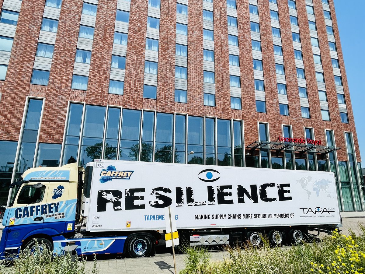 tapaemea's tweet photo. Some of our #exhibitors have already arrived in #Amsterdam to set up for our Resilience@Risk #Conference starting tomorrow...and some are really arriving in style! @MapleSecurity #Caffrey https://t.co/r1a6YMZHAD
